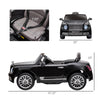 12V Bentley Mulsanne Licensed Electric Ride On Car with Parent Control, Battery Powered Car with LED Lights, MP3, Horn, Music, 2 Motors, for 37-72 Months, Black