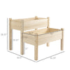 34"x34"x28" Raised Garden Bed 2-Tier Wooden Planter Box for Backyard, Patio to Grow Vegetables, Herbs, and Flowers