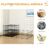 Pet Playpen with Door, Small Animal Cage, for Guinea Pigs, Chinchilla, Indoor and Outdoor Use, 69"L x 41.5"W x 27.5"H, Black