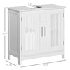 U Shaped Bathroom Vanity with Aluminum Alloy Handle, Adjustable Shelf and MDF, Bathroom Sink Cabinets, Elegant Vanity Sink, White