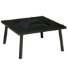 34" Outdoor Fire Pit, Portable Wood Burning Firepit Table, Barbecue Grill with Spark Screen, Poker, and Rain Cover for BBQ, or Camping
