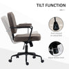 Microfiber Office Chair Desk Chair with 360 Degree Swivel Wheels Adjustable Height Tilt Function Light Brown