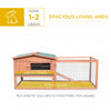 62" Wooden Rabbit Hutch Outdoor Guinea Pig Pet House/Animal Habitat with Detachable Run & Elevated Main House