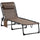 Reclining Lounge Chair, Folding Camping Cot, Portable Sun Lounger, with Adjustable Backrest and Removable Pillow, for Patio, Garden, Beach