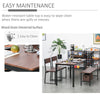 Industrial 4 Piece Dining Room Table Set with Bench Wooden Kitchen Table and Chairs w/ Storage Rack for Kitchen, Dinette, Rustic Brown/Black