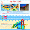 Kids Inflatable Bounce House with Slide, Water Gun, Pool, Climbing Wall with Inflator