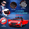 12 V Kids Electric Ride On Car with Parent Remote Control, Two Motors, Music, Lights, and Suspension Wheels for 3-6 Years Old, Red