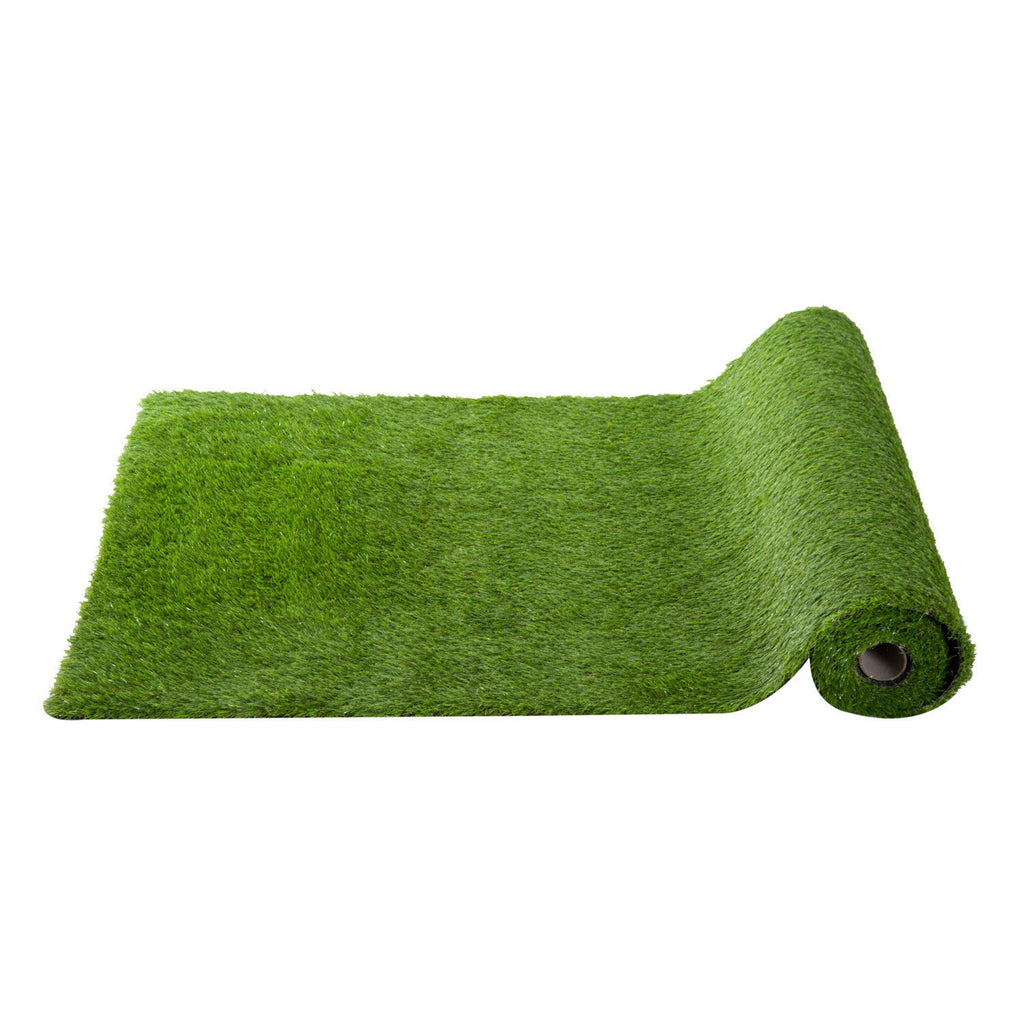 10' x 3' Artificial Turf Grass with Simulated Look & Feel UV Protection, & Drain Holes for Rain, 1.25" Height