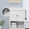 Kitchen Hutch Cabinet with Countertop, Kitchen Pantry Storage Cabinet with Wide Drawer, Buffet Hutch, White