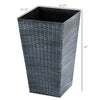 Set of 3 Tall Planters, Outdoor & Indoor Flower Pot Set for Front Door, Entryway, Patio and Deck, Grey