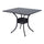 36" x 36" Square Metal Outdoor Patio Bistro Table with Center Umbrella Hole & Cast Iron Stylish Design