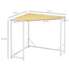 Space-Saving Small Corner Desk & Corner TV Stand, Corner Computer Desk with Strong Metal Frame