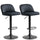 Bar Stools, Bar Stools with Backs, Swivel Seat, Velvet-Touch Fabric, Soft Upholstery for Kitchen, Bar, â€ŽAdjustable Bar Stools, Black