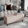 Large 42" Tufted Linen Fabric Ottoman Storage Bench With Soft Close Lid for Living Room, Entryway, or Bedroom, Beige
