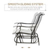 Outdoor Swing Glider Chair, Patio Mesh Rocking Chair with Steel Frame for Backyard, Garden and Porch, White