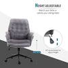 Ergonomic Chair Mid Back Office Chair with Adjustable Height, Task Chair with Padded Armrests, Dark Grey