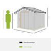 9' x 6' Metal Storage Shed Garden Tool House with Double Sliding Doors, 4 Air Vents for Backyard, Patio, Lawn Green
