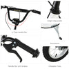 Youth Scooter Front and Rear Caliper Dual Brakes 12-Inch Inflatable Front Wheel Ride On Toy For Age 5+ - White