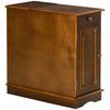 Flip Top End Side Table with Storage Drawer and Cabinet, 11.5" x 24" x 24.25", Espresso
