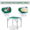 35" 4-Player Folding Indoor / Outdoor Versatile Card Mahjong Table with 4 Cup Holders