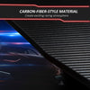 Racing Gaming Desk Carbon Fiber Style Computer Table with Elevated Monitor Shelf, Headphone Hook and Cup Holder, Black