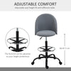 Ergonomic Studio Drafting Chair with Adjustable Foot Ring & Height  Low-Back for Comfort  & Strong Build  Grey