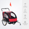 Three-Wheel Bike Trailer Cart Cargo Runner - Red