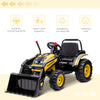 Kids Ride On Excavator, 6V Battery Tractor with Music and Headlights, Yellow