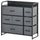 7-Drawer Dresser, Fabric Chest of Drawers, 3-Tier Storage Organizer for Bedroom Hallway Entryway, Tower Unit with Steel Frame Wooden Top Grey