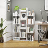 Tree Bookshelf, Modern Freestanding Bookcase with 13 Open Shelves, Display Unit for Living Room, Study, or Office, White