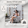 Button-Tufted Accent Chair with High Wingback, Rounded Cushioned Armrests and Thick Padded Seat, Set of 2, Gray