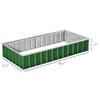 69'' x 36'' Metal Raised Garden Bed, DIY Large Steel Planter Box, No Bottom w/ A Pairs of Glove for Backyard, Patio, Green