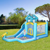 5-in-1 Inflatable Water Slide, Kids Castle Bounce House Includes Slide, Trampoline, Pool, Water Gun, Climbing Wall with Carry Bag, Repair Patches, Ocean Balls, 680W Air Blower