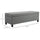 50" Storage Ottoman Bench, Upholstered Ottoman Foot Rest with Linen Fabric and Soft Close Lid for Entryway, Gray