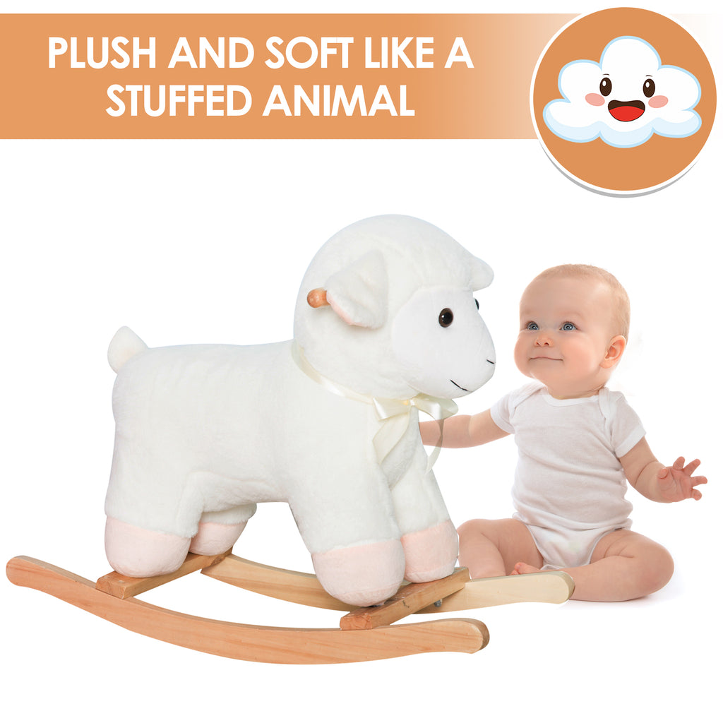 Sheep Rocking Toys Kids Playtime Plush Rocking Sheep Lamb Toy Ride on Rocker