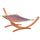 154'' x 47'' Outdoor Hammock, Arch Wooden Hammock with Stand, Single Bed w/ Straps and Hooks, Multi-color Stripe