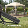 10' x 10' Pop Up Canopy with Netting, Foldable Tents for Parties, Height Adjustable, with Wheeled Carry Bag and 4 Sand Bags for Outdoor, Garden, Patio, Beige