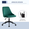 Mid-Back Office Chair, Velvet Fabric Swivel Scallop Shape Computer Desk Chair for Home Office or Bedroom, Green
