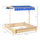Kids Wooden Cabana Sandbox Children Outdoor Backyard Playset w/ Bench Canopy