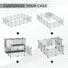 C&C Cage for Guinea Pigs Chinchillas Bunny Pen Small Animal Playpen with Door Ramp DIY Plastic Fence