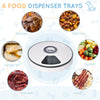 Battery-Powered Automatic Feeder for Pets with Digital LED Display Timer, 6 Meal Trays for Wet or Dry Cat Food, Small Dog & Cat Meal Dispenser