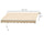 10' x 8' Manual Retractable Awning Sun Shade Shelter for Patio Deck Yard with UV Protection and Easy Crank Opening, Beige