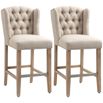 Counter Height Bar Stools Set of 2, Upholstered 26.75