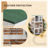 Outdoor Cat House, Wooden Catio on Wheels, Large Kitten Playpen with Weather Protection Roof, 2 Platforms, Resting Condo, Enter Door 36"L