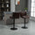 Bar Height Bar Stools Set of 2 with Adjustable Seat, Thick Padded Cushion and Metal Footrest for Home Bar, Brown