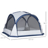 6-8 Person Screen House for Camping, Family Tents Shelter with Portable Carry Bag, Sun Shelter Dome Tent with 4 Zipped Mesh Door