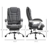 Home Office Chair Computer Chair with Retractable Footrest Adjustable Height Reclining Function Dark Gray