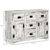 Sideboard Buffet Kitchen Sideboard Cabinet with Five Drawers Two Door Cabinets Adjustable Shelf for Living Room White