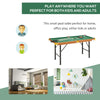 55'' Portable Folding Billiards Table Game Pool Table for Kids Adults With Cues, Ball, Rack, Brush, Chalk
