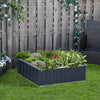 3x3ft Metal Raised Garden Bed, Steel Planter Box, No Bottom w/ A Pairs of Glove for Backyard, Patio to Grow Vegetables, and Flowers, Grey
